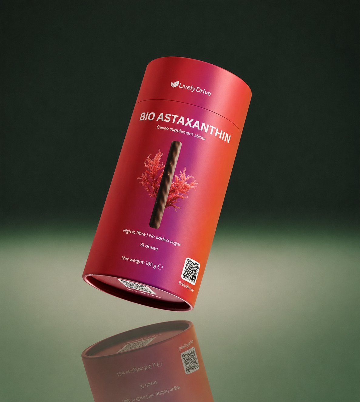 Lively Drive Bio Astaxanthin cacao supplement sticks