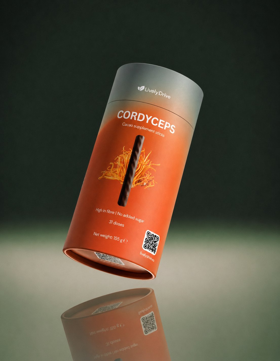 Lively Drive Cordyceps cacao supplement sticks